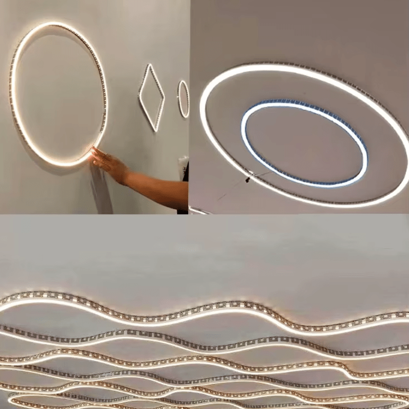 Metro Clip de soporte de tira de neón LED acero inoxidable 10ctm x10ctm - Wattko