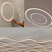 Metro Clip de soporte de tira de neón LED acero inoxidable 10ctm x10ctm - Wattko
