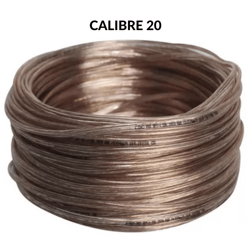 Metro de Cable Polarizado Uso Rudo Transparente Calibre 20 AWG - Wattko