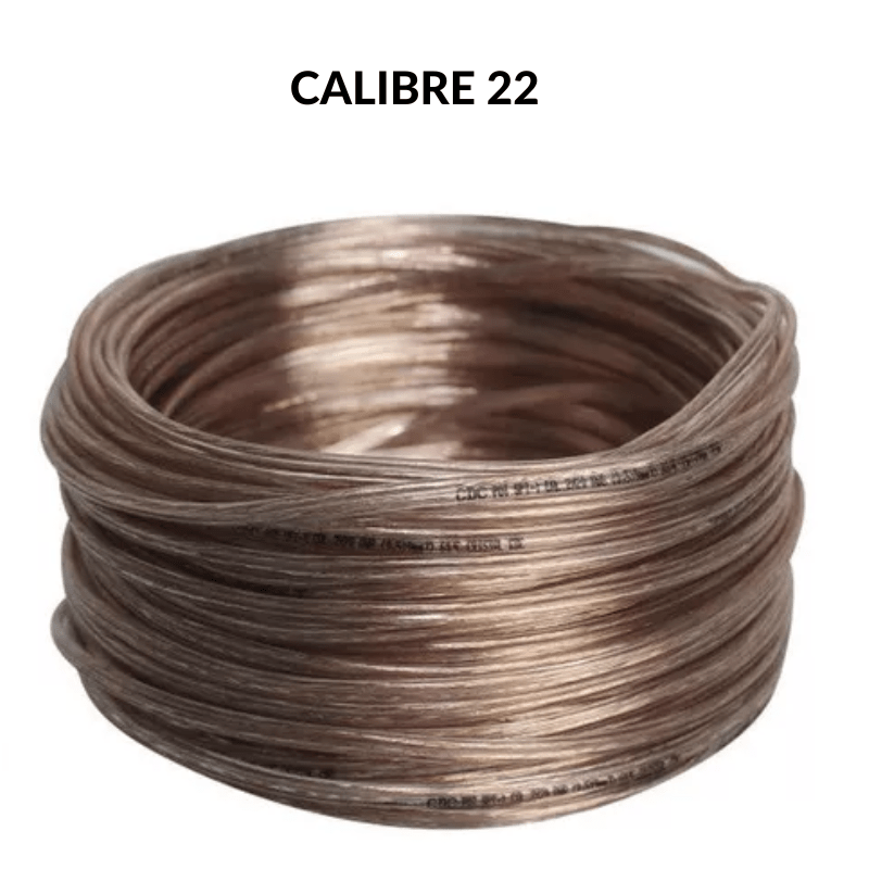 Metro de Cable Polarizado Uso Rudo Transparente Calibre 22 AWG - Wattko