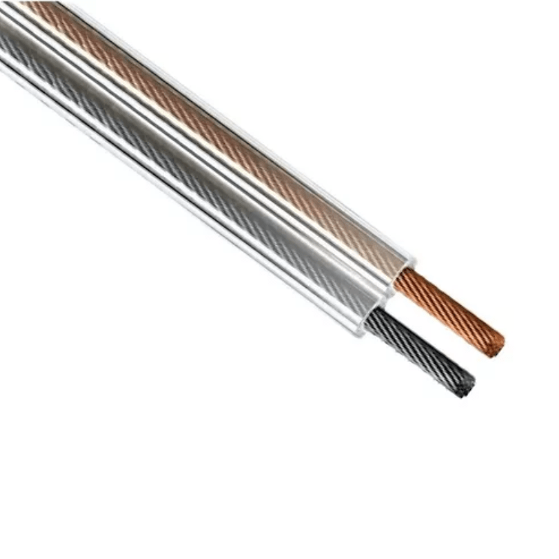 Metro de Cable Polarizado Uso Rudo Transparente Calibre 22 AWG - Wattko