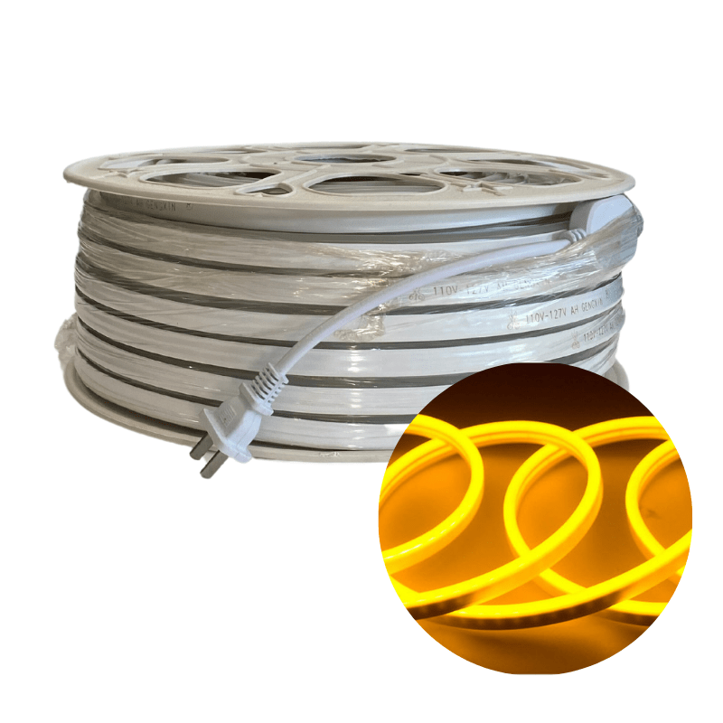 Metro Manguera LED Neon CLIP Ambar 6W 110V Resistente Al Agua S.L - Wattko