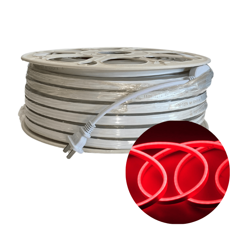 Metro Manguera Neón H Pin LED Roja 7.5W 110V Resistente Al Agua - Wattko