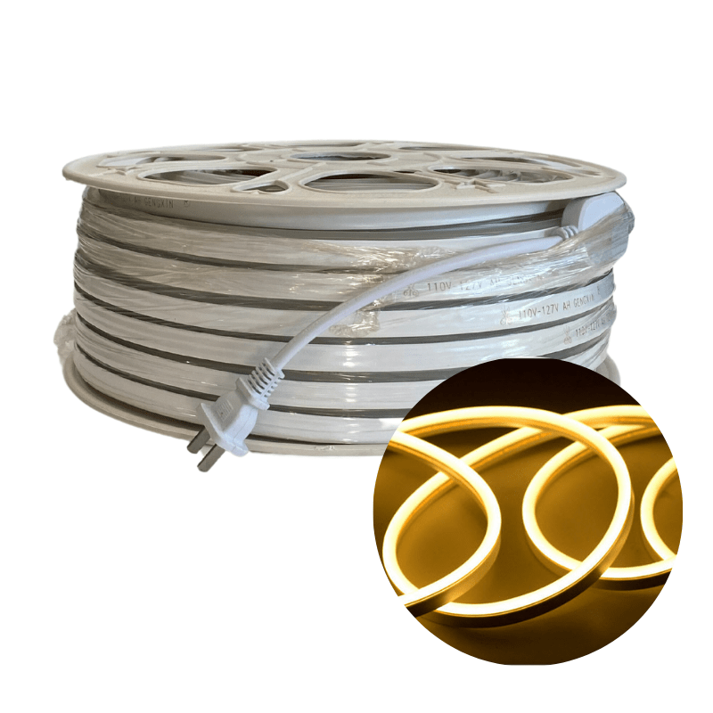 Metro Manguera Neon TIPO Pin H LED Blanco Cálido 3K 7.5W 110V Resistente Al Agua - Wattko