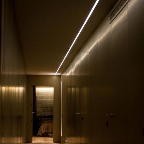 Perfil para tira extraplana de led acabado natural sobreponer 2m - Wattko