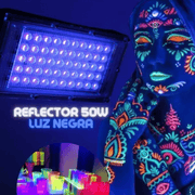 Reflector 50W Luz Negra o Morada Para Fiestas - Wattko
