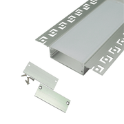 3M Perfil De Aluminio Con Mica Blanca Para Plafón Empotrar 50.5X19.6MM - Wattko
