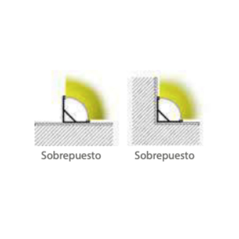 3M Perfil Esquinero Aluminio Negro Con Mica Negra o Blanca Sobrpeoner 15.8x15.8mm