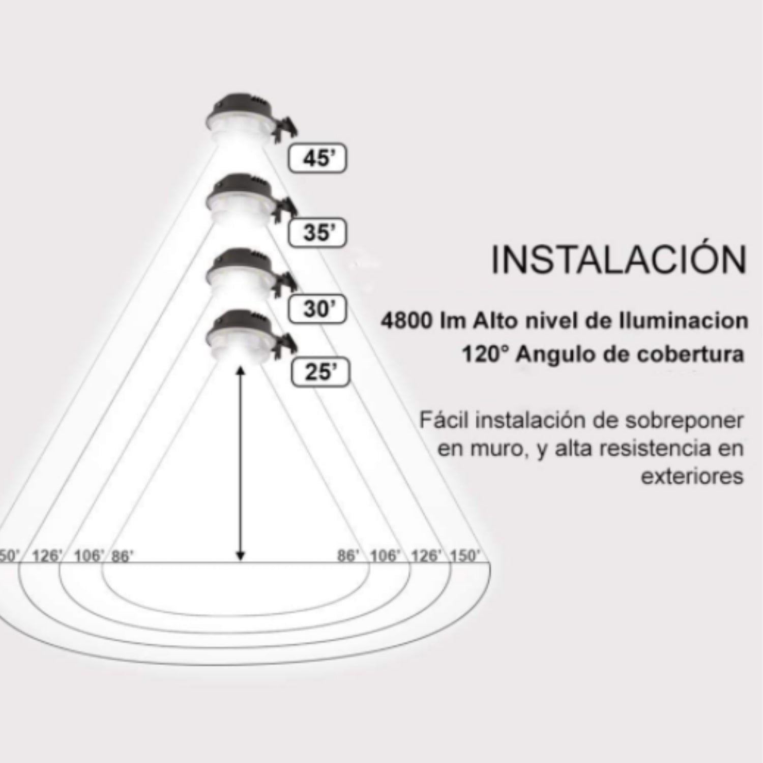 Arbotante Industrial Galaxy 40W - Wattko