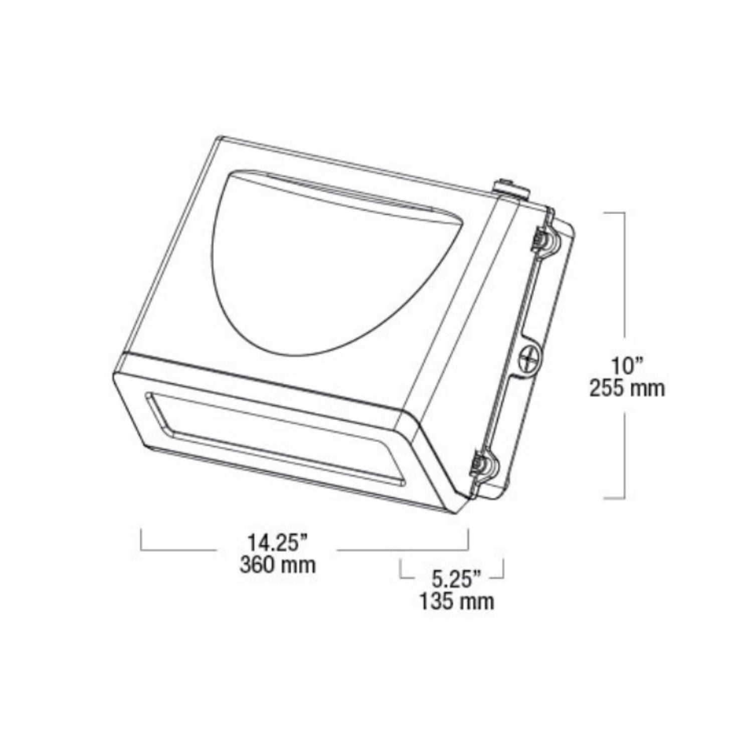 Arbotante Industrial para exterior 55W blanco frío - Wattko