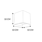 Arbotante LED 6W Cubo Blanco- Blanco Cálido Para Exterior Haz De Luz Manipulable - Wattko