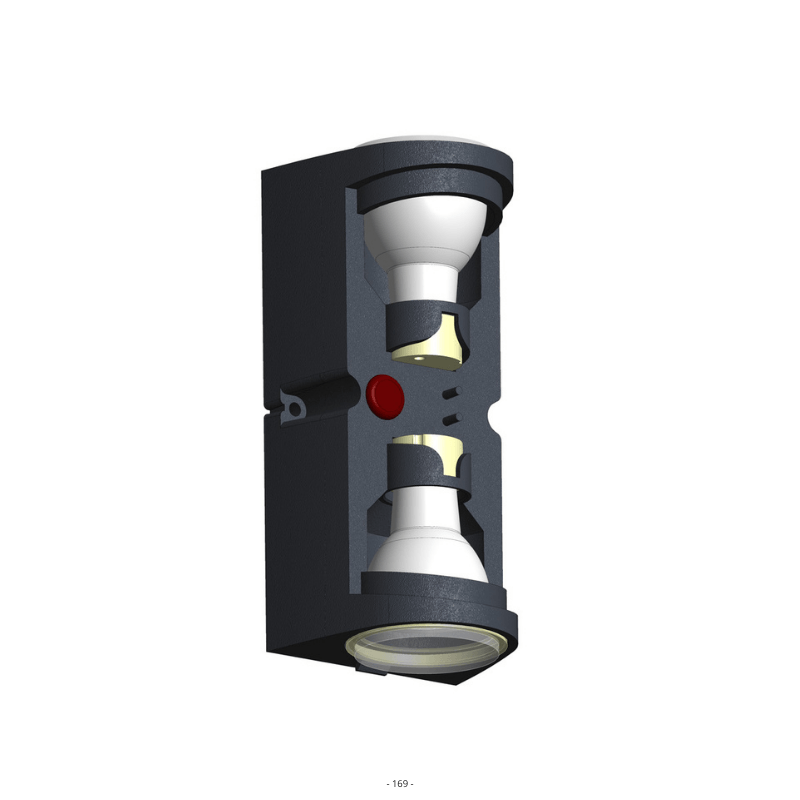 Arbotante Marta Doble Disparo GU10 7W De Tecnopolímero, Exterior - Wattko