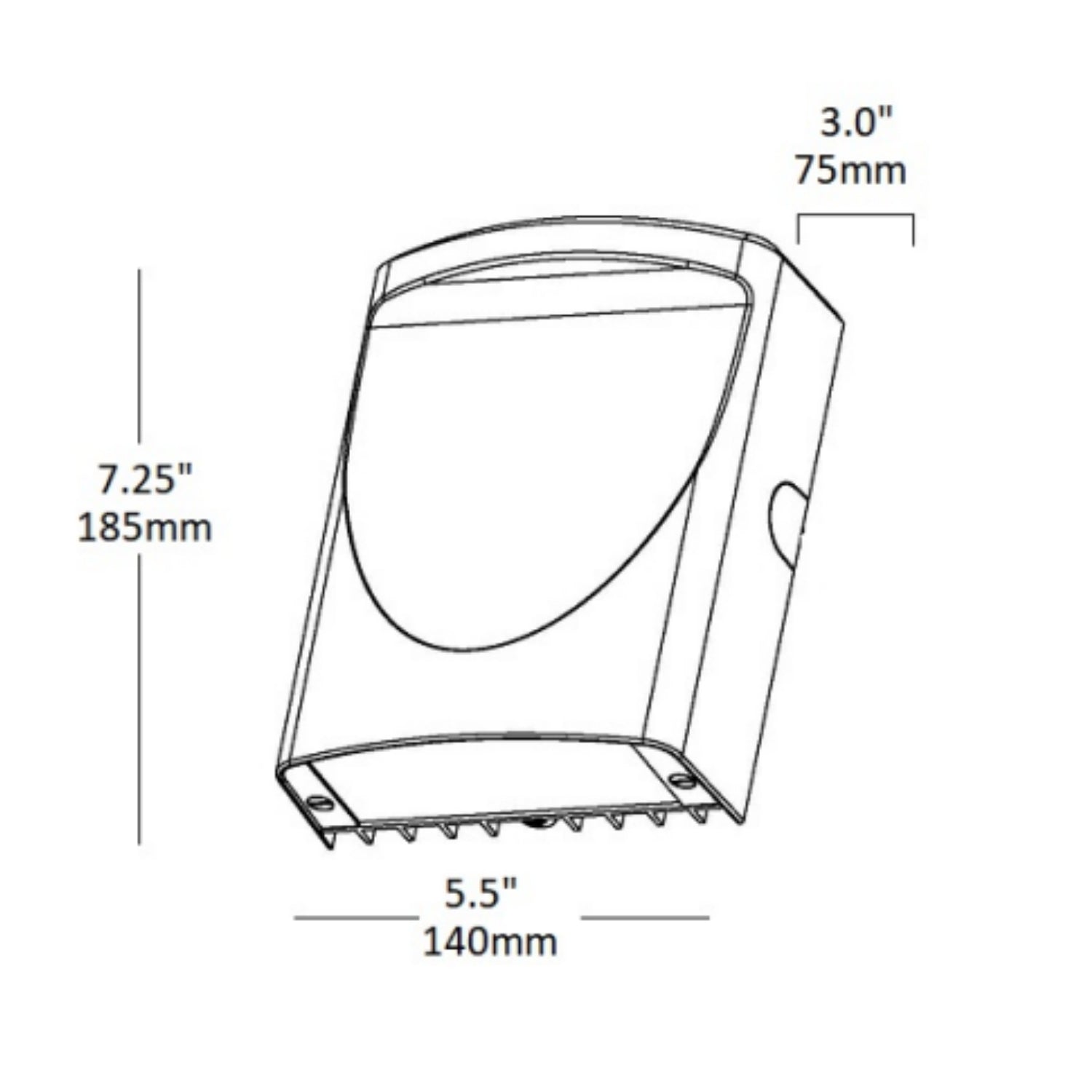 Arbotante para exterior 25W blanco frío - Wattko
