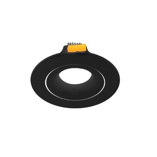 Aro Circular Dirigible Negro Mate, Empotrar Para Usar Con Foco - Wattko