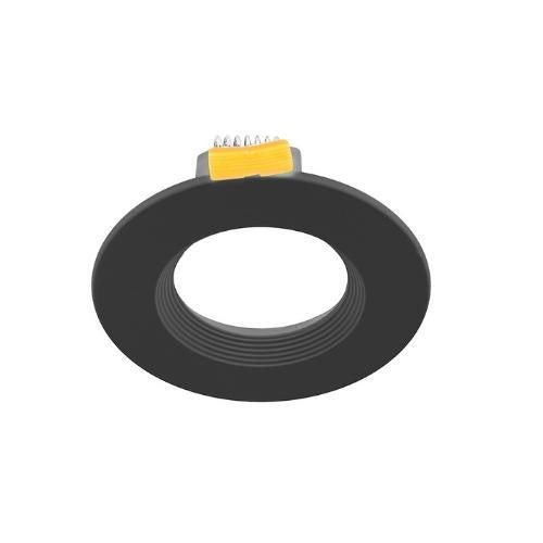 Aro Circular Fijo Negro Mate Para Empotrar, Para Foco MR16 - Wattko