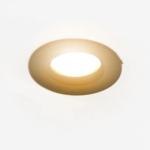 Aro Circular Fijo Negro Mate Para Empotrar, Para Foco MR16 - Wattko