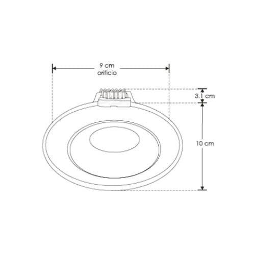 Aro Circular Profundo Blanco, Empotrar Para Usar Con Foco - Wattko