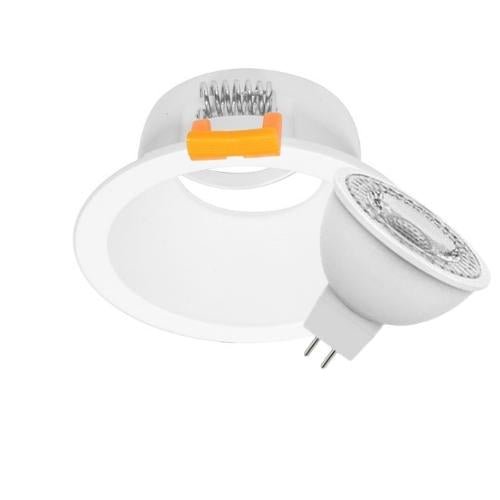 Aro Circular Profundo Blanco, Empotrar Para Usar Con Foco - Wattko