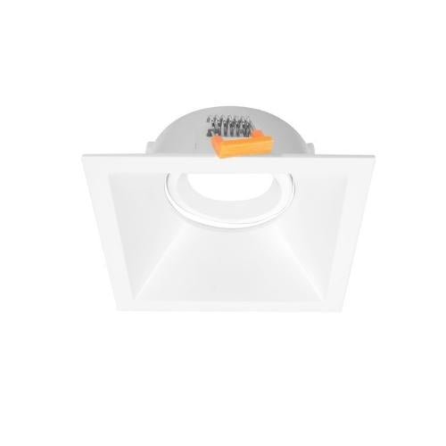 Aro Cuadrado Profundo Dirigible Blanco Para Empotrar Para Foco MR16 - Wattko