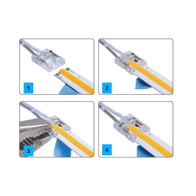 Conector Para Tira Led Extraplana Bajo Voltaje - Wattko