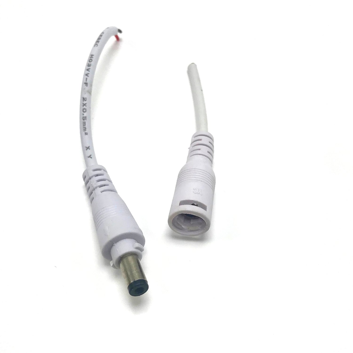 Conector Plug blanco macho y hembra - Wattko