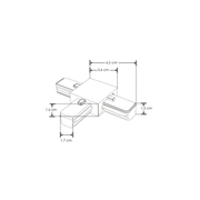 Cople En T Blanco Para Riel Electrificado 97.3 cm o 197.5 cm - Wattko