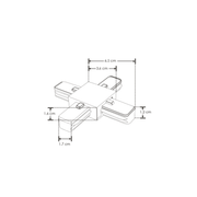 Cople En X Negro Para Riel Electrificado 97.3 cm o 197.5 cm - Wattko