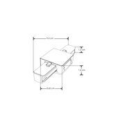 Cople Sencillo En Blanco Para Riel Electrificado 97.3 cm o 197.5 cm - Wattko