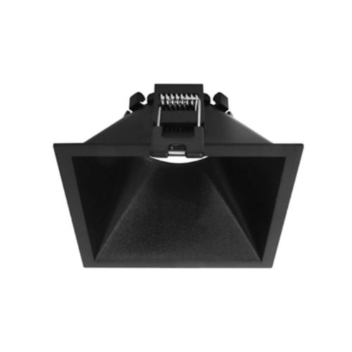 Difusor cuadrado tipo bafle para lámpara MR16 o módulo LED, acabado negro - Wattko