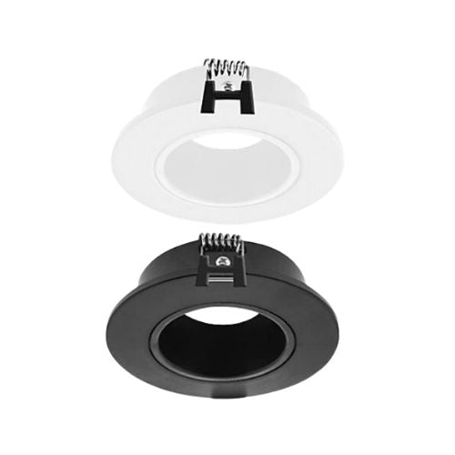 Difusor redondo dirigible para lámpara MR16 o módulo LED, negro/blanco - Wattko