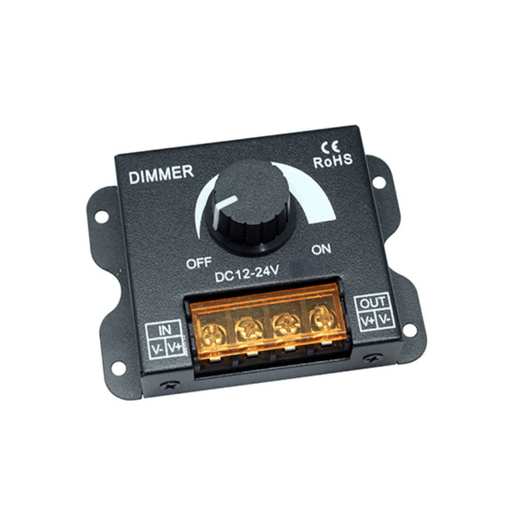 DIMMER DE PERILLA PARA LED BAJO VOLATJE 12V-24V, 15A - Wattko