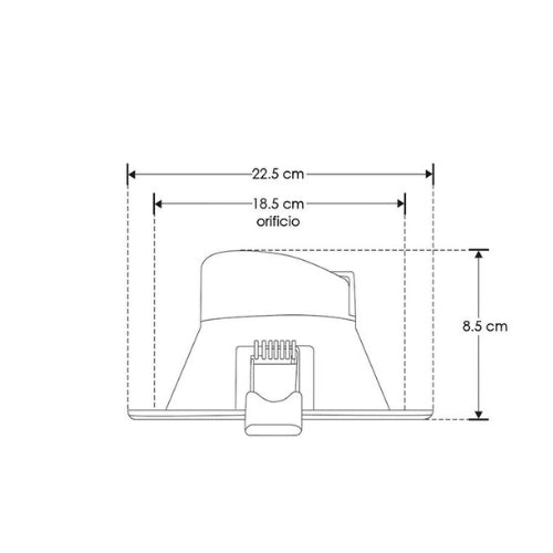 Empotrado 12W, Interior Blanco Calido, Neutro, Frío de Policarbonato - Wattko