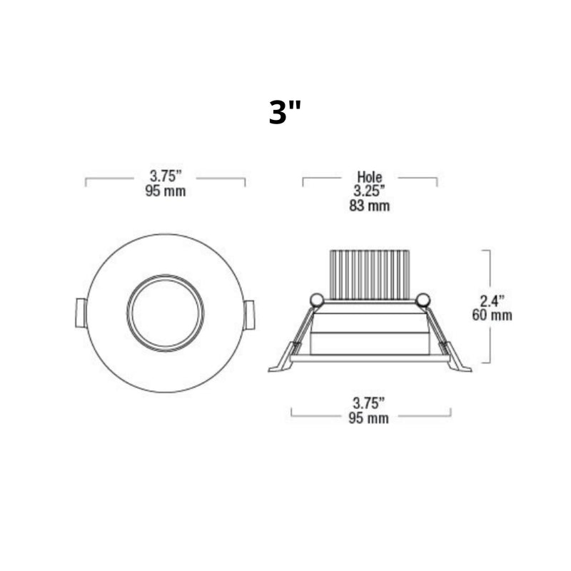 Empotrado Techo 3" Dirigible Atenuable NDR - Wattko