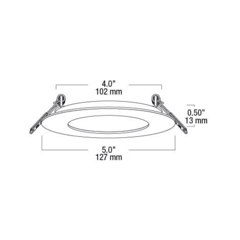 Empotrado Techo Circular, Delgado 10W a 13W 6" y 4" Atenuable NDR - Wattko