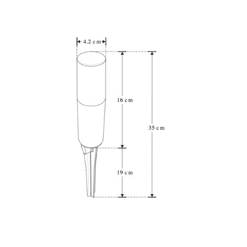 Estaca Faro 16 cm Para Jardín Exterior 3W, 3K Blanco Cálido - Wattko