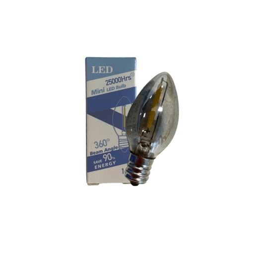 Foco Vintage LED 0.5W E12 Tipo Vela 127V Cálido 2700K - Wattko