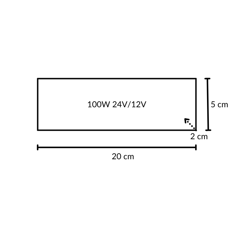 Fuente De Poder 100W, 12V o 24V Exterior IP67 - Wattko