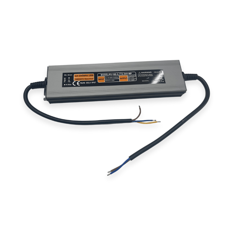 Fuente De Poder 100W, 12V o 24V Exterior IP67 - Wattko