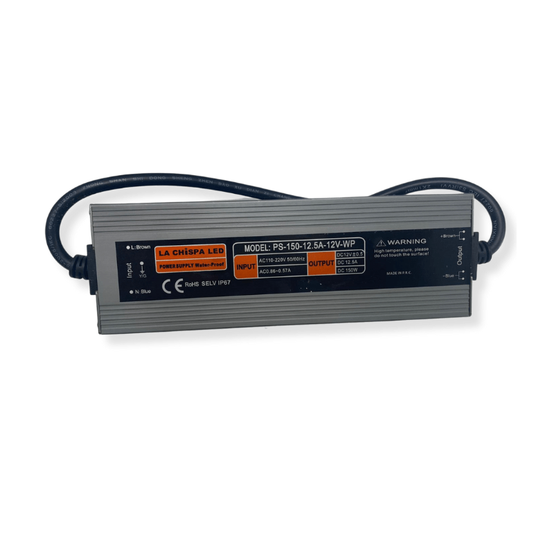 Fuente De Poder 150W, 12V Exterior IP67 - Wattko