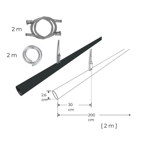 KIT Lampara LED Colgante Tipo Entrelazado 120W, ILUNEON360NW - Wattko