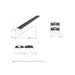 Kit Perfil 3M Flexible Negro De Sobreponer o Suspender Rectangular 1.8 x 0.5 CM - Wattko