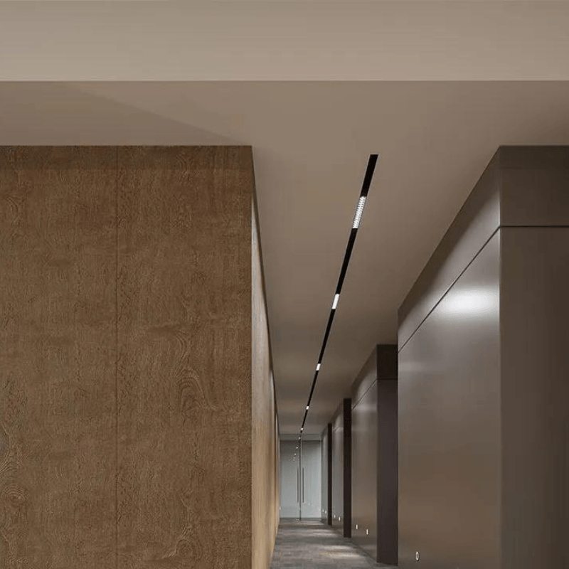 Kit Riel Magnetico Empotrar Negro 3 metros 48V - Wattko