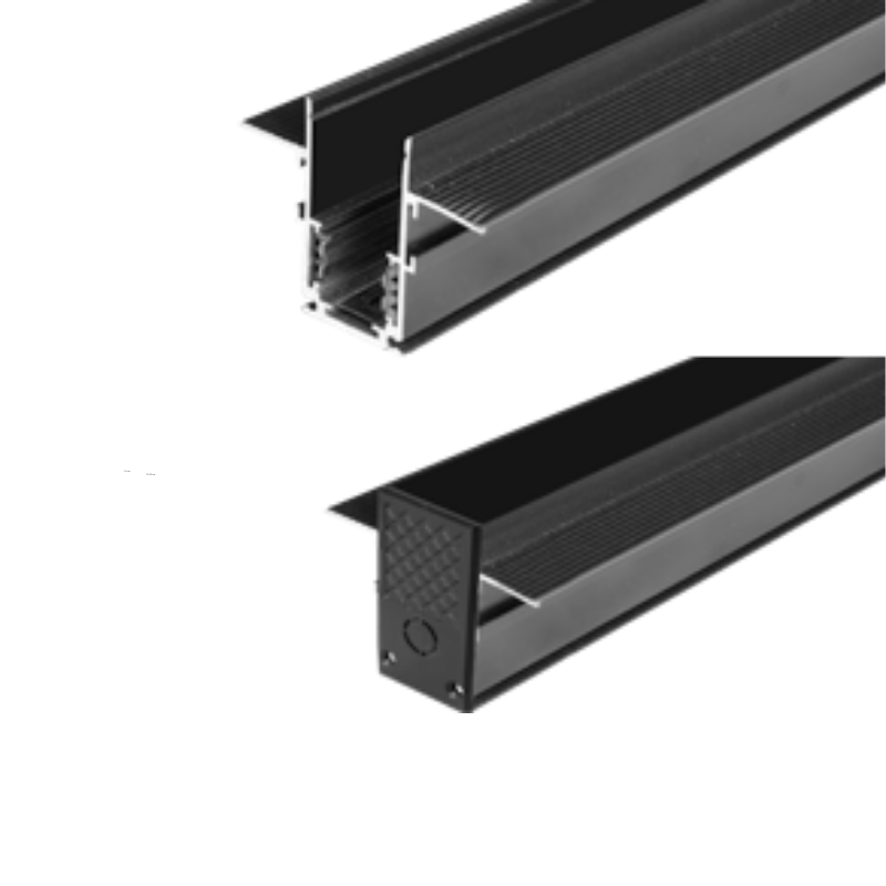 Kit Riel Magnetico Empotrar Negro 3 metros 48V - Wattko