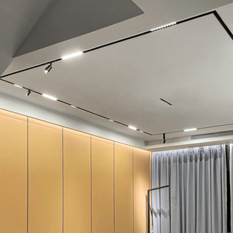 Kit Riel Magnetico Empotrar Negro 3 metros 48V - Wattko