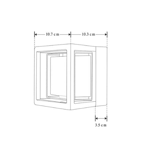Lampara Cubo Sobreponer 12W 3K Blanco Cálido Para Exterior - Wattko