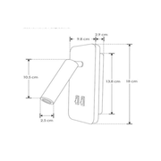 Lampara De Lectura LED Negra 10W Con Luz Trasera y Frontal - Wattko