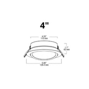 Lampara De Techo Dirigible 4" , 10W Atenuable Negra - Wattko