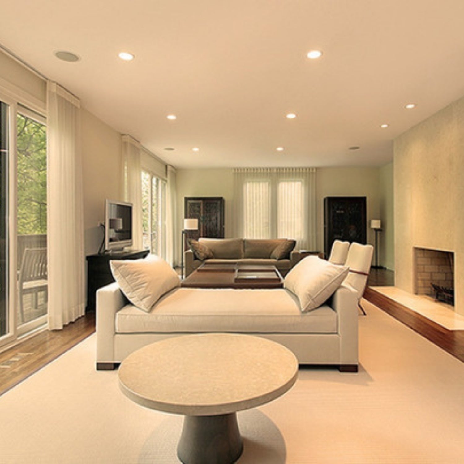 Lampara De Techo LED Atenuable De 6", 20W De Alta Potencia Fondo Cromo - Wattko