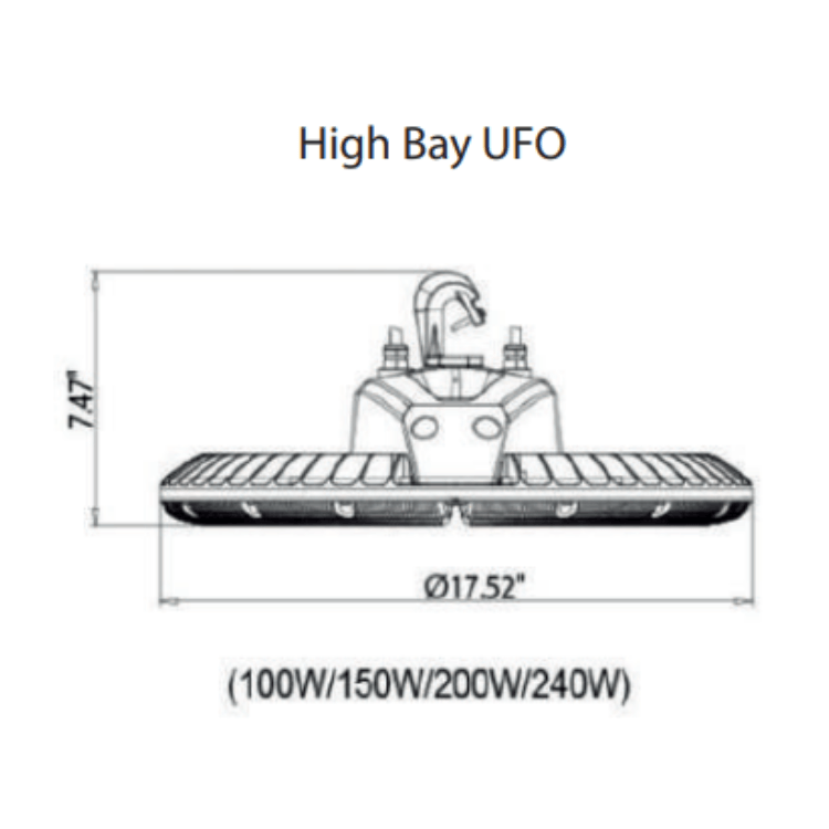 Lampara Industrial En Forma De Campana 150W HBU Blanca - Wattko