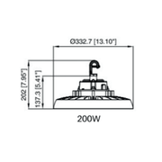 Lampara Industrial En Forma De Campana 200W HBU - Wattko